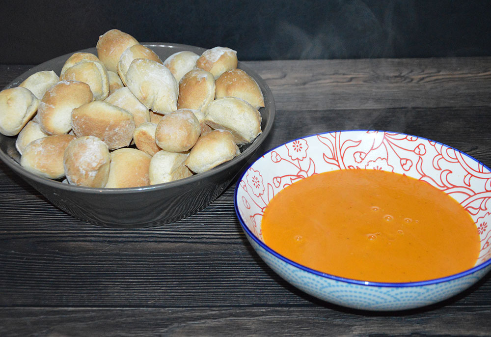 tomatencremesuppe mit paninis